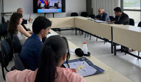 A lecture of Ambassador of Armenia to Brazil Armen Yeganian at the Faculty of International Relations of the University of Bras&iacute;lia